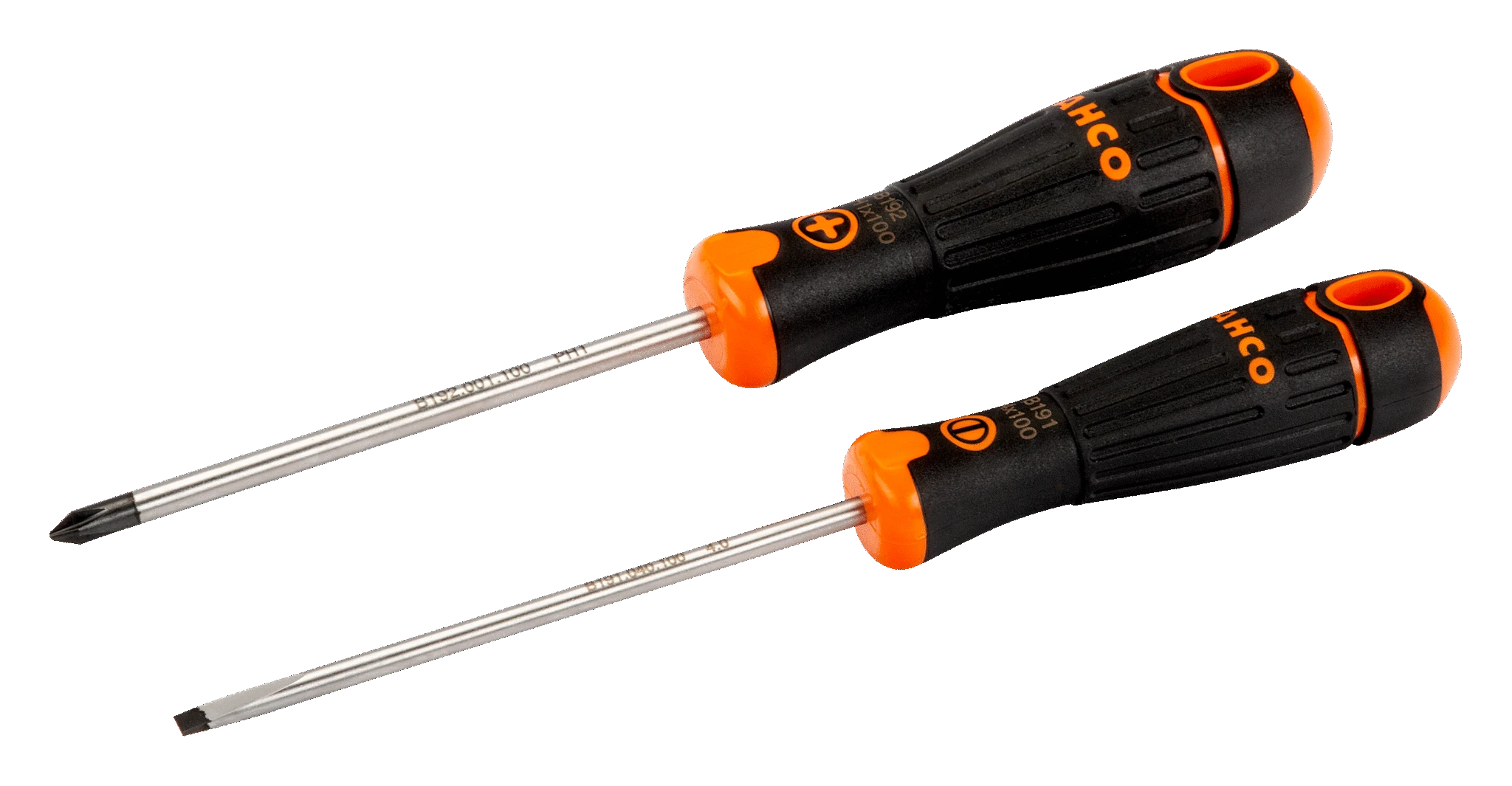 Bahco BahcoFit Tornavida seti, 2 parça. Düz ve Phillips vidalar için  B219.002