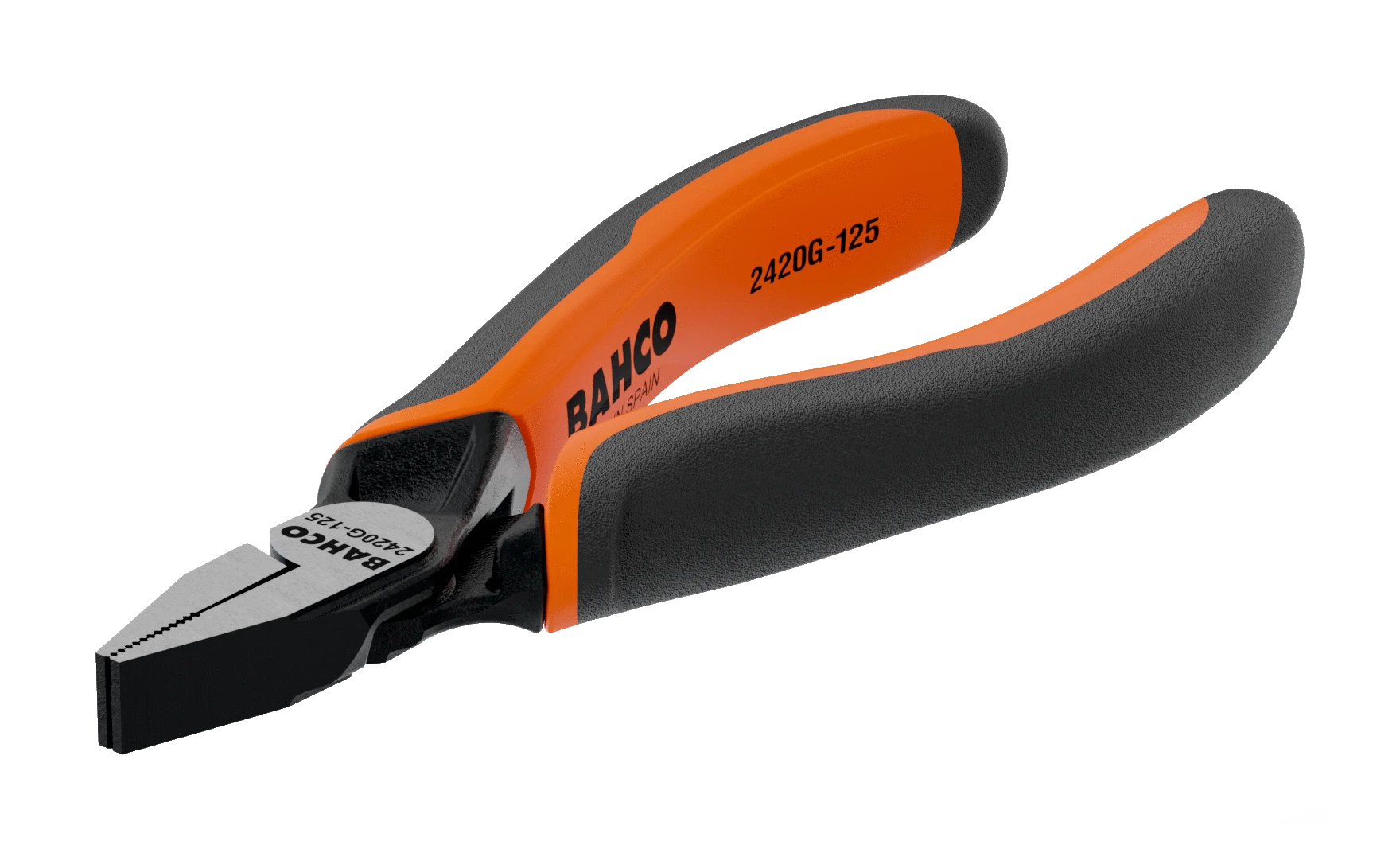 Bahco Kendiliğinden Açılan Çift Bileşenli Saplara Sahip Olan Fosfat Kaplamalı ERGO™ Kısa Düz Ağızlı Kargaburunlar (125 mm) Endüstriyel paketleme  2420G-125IP