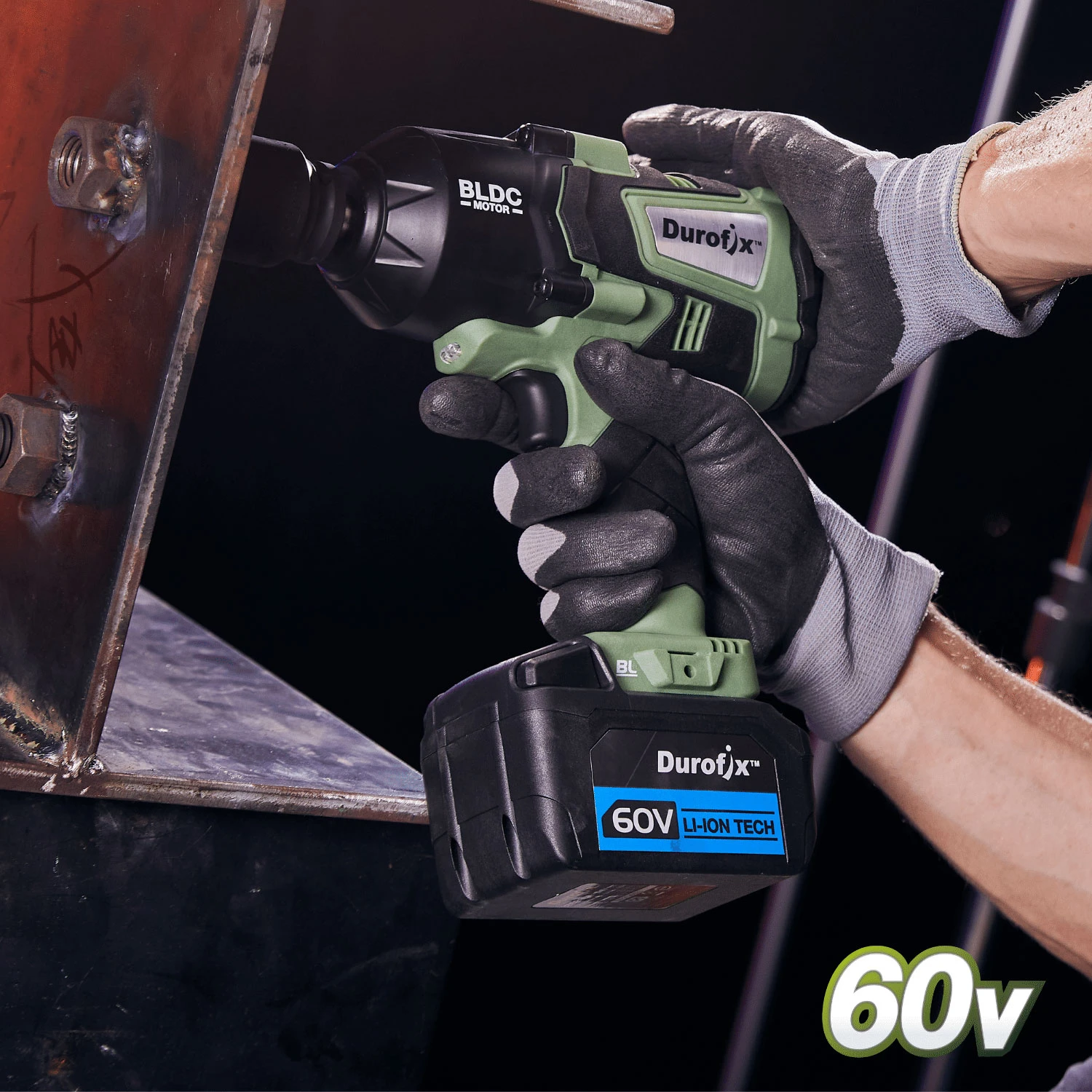 Durofix RI60164-6 Akülü Fırçasız 3-4" Darbeli Somun Sıkma Makinası 60V - Resim 6