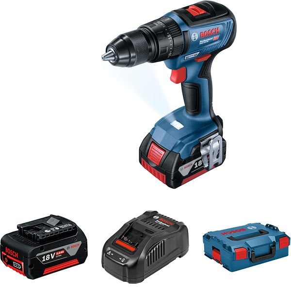 Bosch Professional GSB 18V-50 Akülü Darbeli Vidalama Makinesi (2x5.0Ah; L-Boxx) - Resim 2