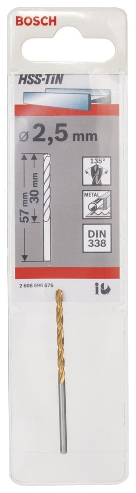 Bosch - HSS-TiN Metal Matkap Ucu 2,5*57 mm - Resim 2