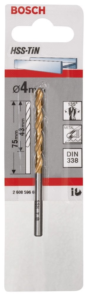 Bosch - HSS-TiN Metal Matkap Ucu 4*75 mm - Resim 2