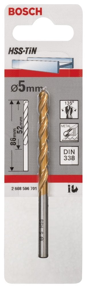 Bosch - HSS-TiN Metal Matkap Ucu 5*86 mm - Resim 2