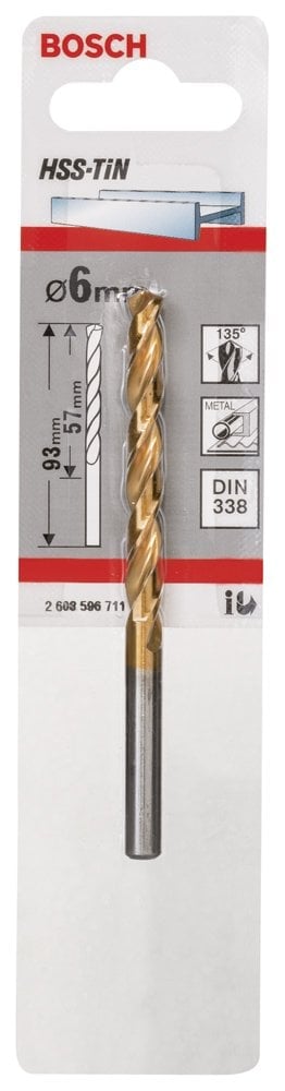 Bosch - HSS-TiN Metal Matkap Ucu 6*93 mm - Resim 2