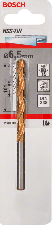 Bosch - HSS-TiN Metal Matkap Ucu 6,5*101 mm - Resim 2
