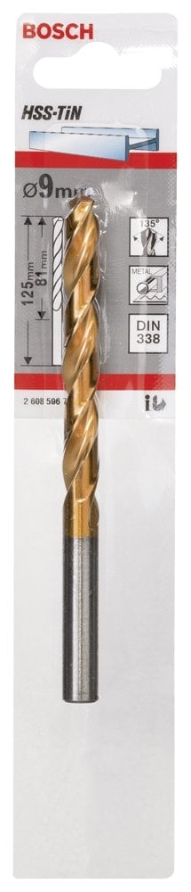Bosch - HSS-TiN Metal Matkap Ucu 9*125 mm - Resim 2