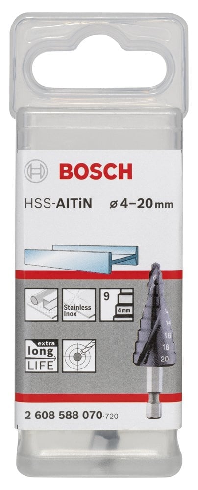 Bosch - HSS-AlTiN 9 Kademeli Matkap Ucu 4-20 mm - Resim 2