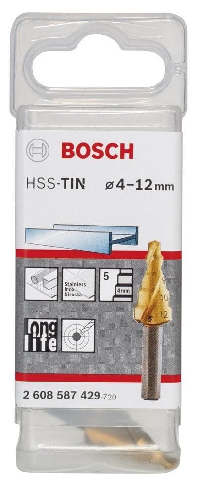 Bosch - HSS-TiN 5 Kademeli Matkap Ucu 4-12 mm - Resim 2