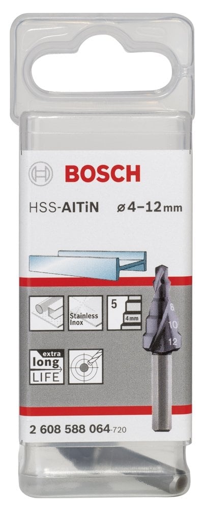 Bosch - HSS-AlTiN 5 Kademeli Matkap Ucu 4-12 mm - Resim 2