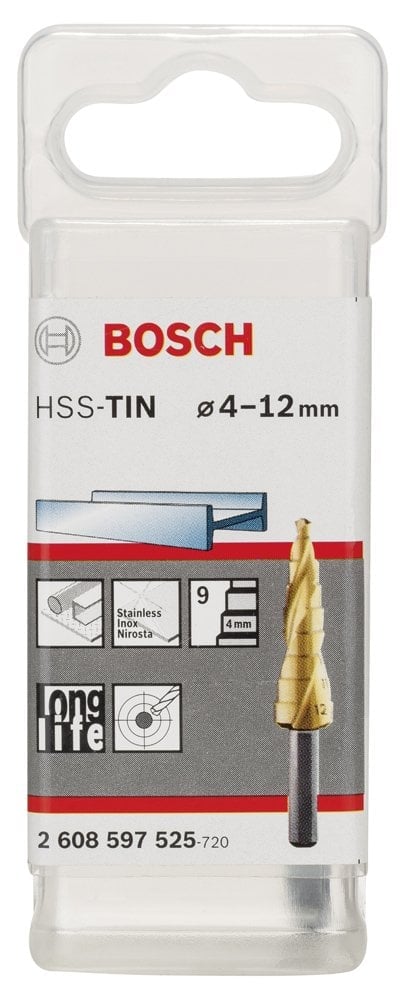 Bosch - HSS-TiN 9 Kademeli Matkap Ucu 4-12 mm - Resim 2