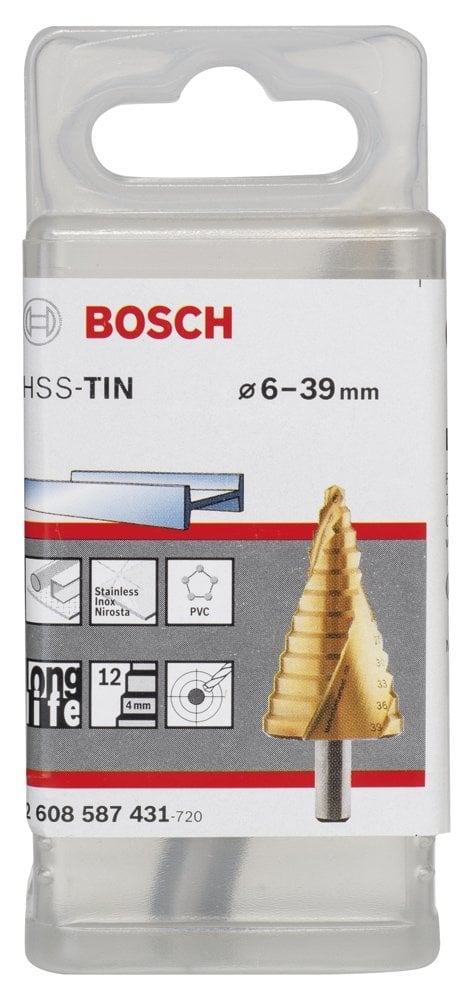 Bosch - HSS-TiN 12 Kademeli Matkap Ucu 6-39 mm - Resim 2