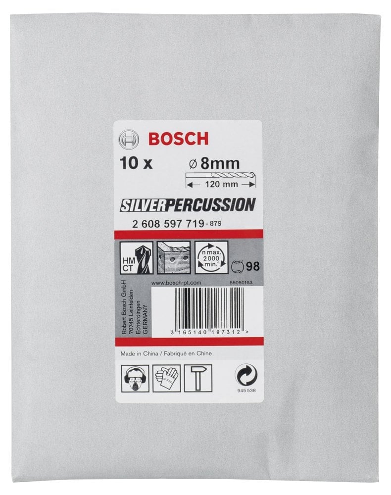 Bosch - cyl-3 Serisi, Beton Matkap Ucu 8*120 mm 10'lu Paket - Resim 2