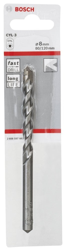 Bosch - cyl-3 Serisi, Beton Matkap Ucu 8*120 mm - Resim 2