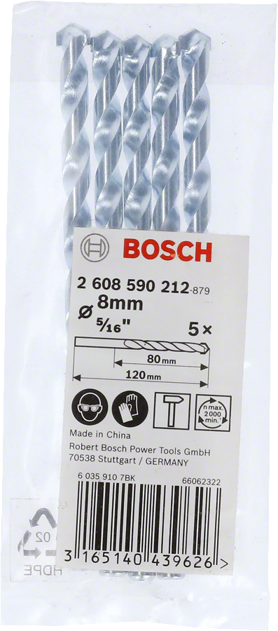 Bosch - cyl-1 Serisi, Beton Matkap Ucu 8*120 mm 5'li Paket - Resim 2