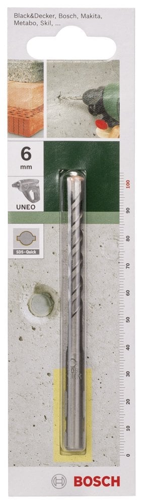 Bosch - SDS-Quick, Uneo için Beton Matkap Ucu 6*100 mm - Resim 2