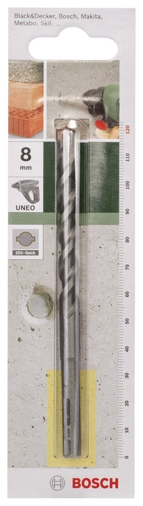 Bosch - SDS-Quick, Uneo için Beton Matkap Ucu 8*120 mm - Resim 2