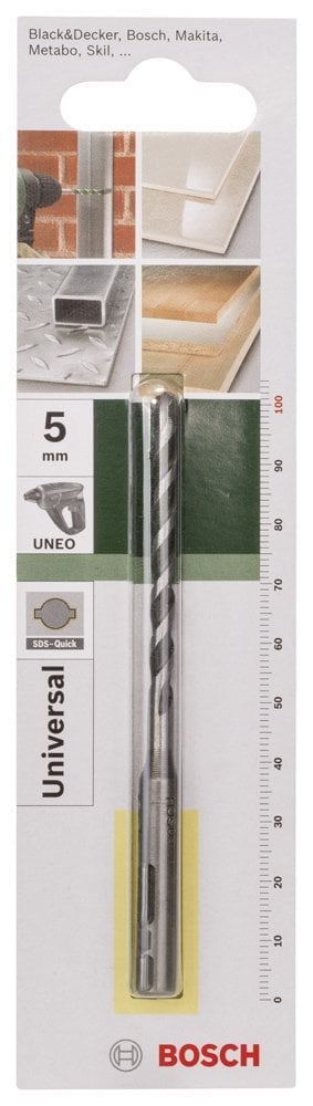 Bosch - SDS-Quick, Uneo için Çok Amaçlı Matkap Ucu 5*100 mm - Resim 2