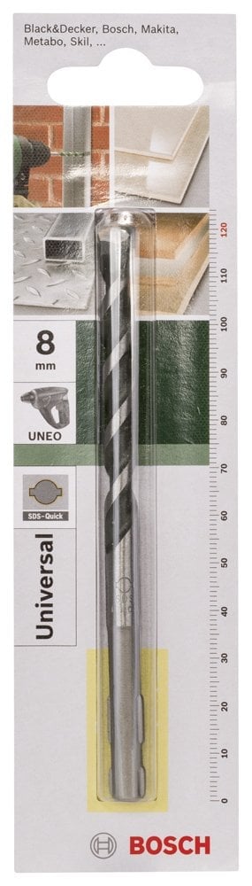 Bosch - SDS-Quick, Uneo için Çok Amaçlı Matkap Ucu 8*120 mm - Resim 2