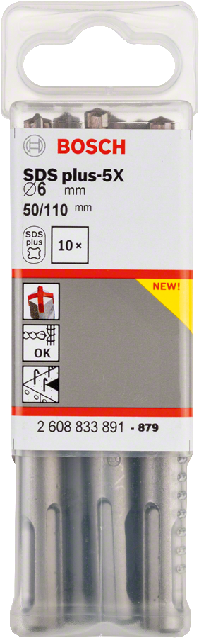 Bosch - SDS-Plus-5X Serisi Kırıcı Delici Matkap Ucu 6*110 mm 10'lu - Resim 2