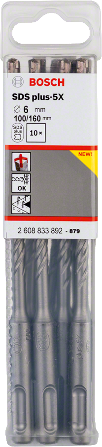Bosch - SDS-Plus-5X Serisi Kırıcı Delici Matkap Ucu 6*160 mm 10'lu - Resim 2