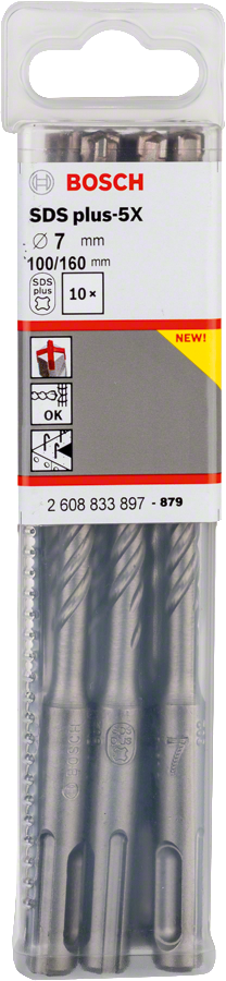 Bosch - SDS-Plus-5X Serisi Kırıcı Delici Matkap Ucu 7*160 mm 10'lu - Resim 2