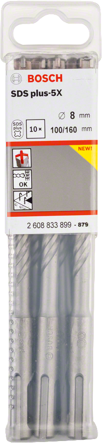 Bosch - SDS-Plus-5X Serisi Kırıcı Delici Matkap Ucu 8*160 mm 10'lu - Resim 2