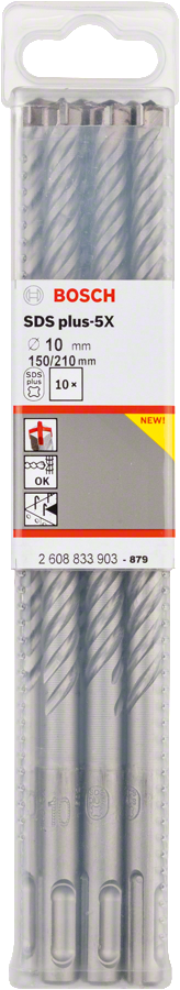 Bosch - SDS-Plus-5X Serisi Kırıcı Delici Matkap Ucu 10*210 mm 10'lu - Resim 2