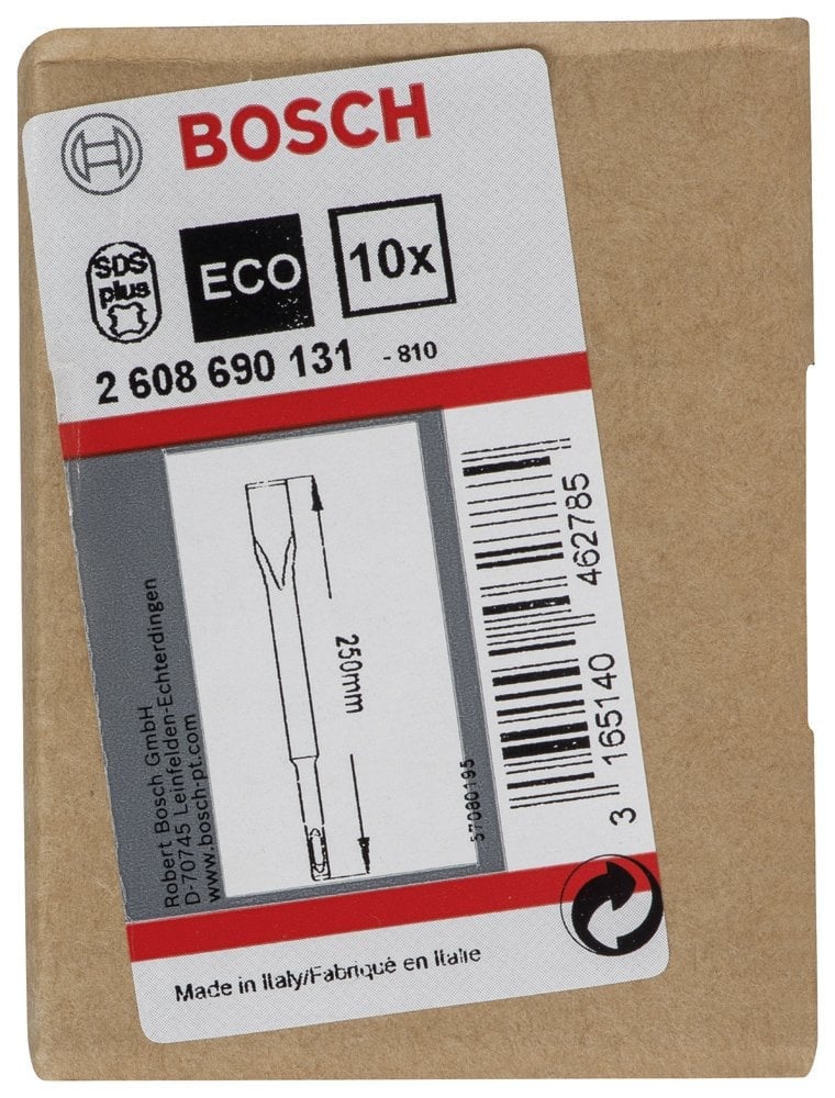 Bosch - SDS-Plus Şaftlı Yassı Keski 250*20 mm 10'lu - Resim 2
