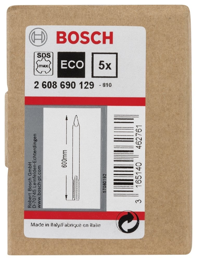 Bosch - SDS-Max Şaftlı Sivri Keski 600 mm 5'li - Resim 2