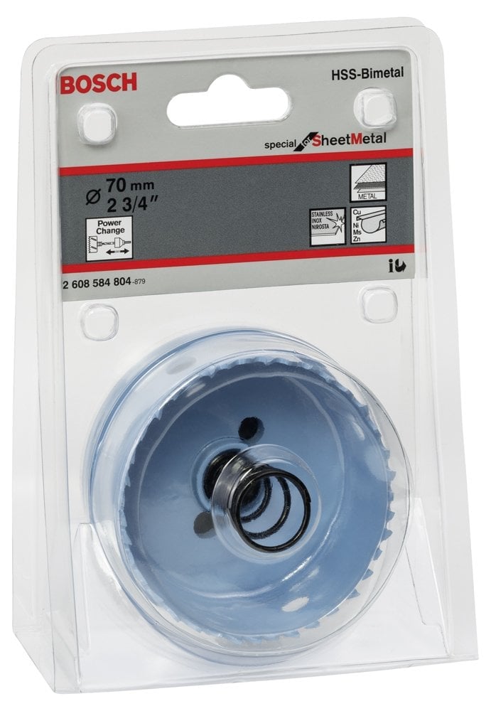 Bosch - Special Serisi Metal Ve Inox Malzemeler için Delik Açma Testeresi (Panç) 70 mm - Resim 2