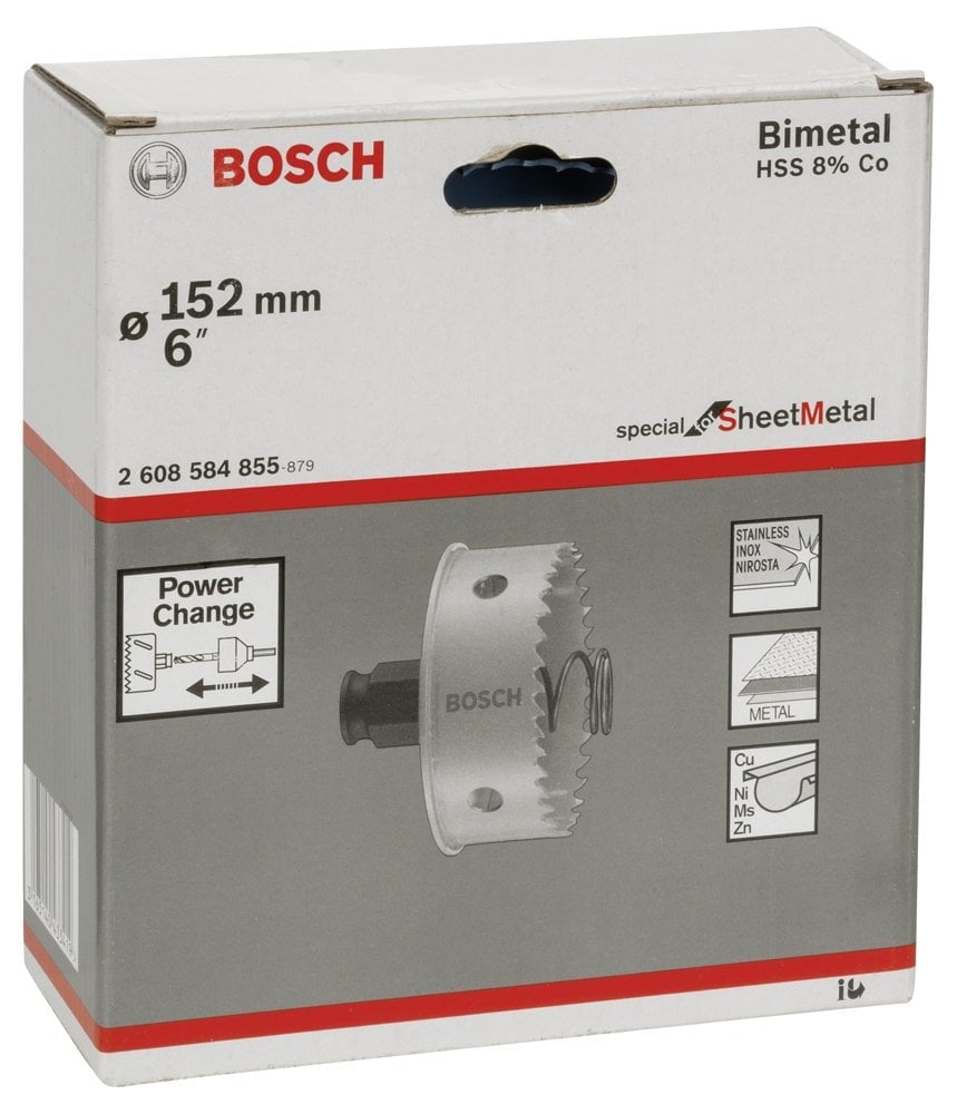 Bosch - Special Serisi Metal Ve Inox Malzemeler için Delik Açma Testeresi (Panç) 152 mm - Resim 2