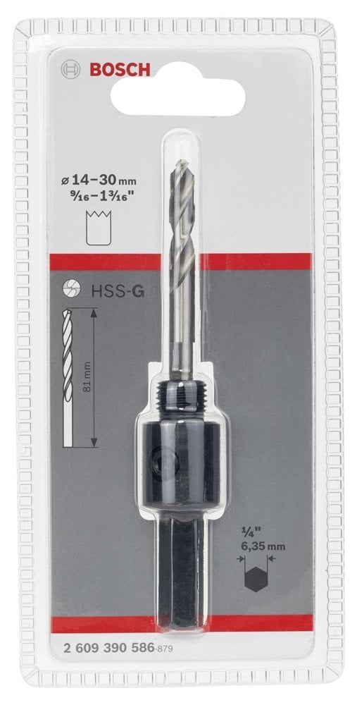 Bosch - Altıgen Şaftlı 14-30 mm Pançlar İçin Adaptör, Anahtar Ağzı 1/4'' (6,35mm) - Resim 2