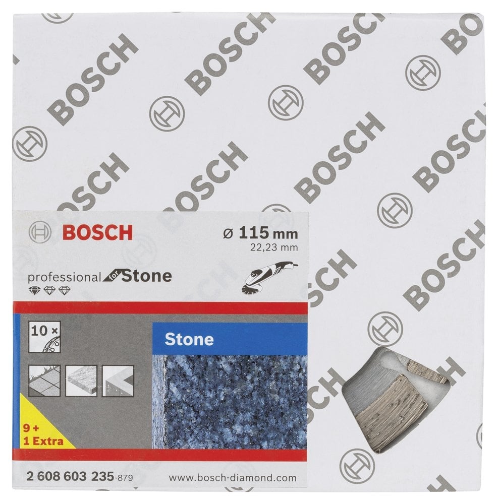 Bosch - Standard Seri Taş İçin, 9+1 Elmas Kesme Diski Set 115 mm - Resim 2