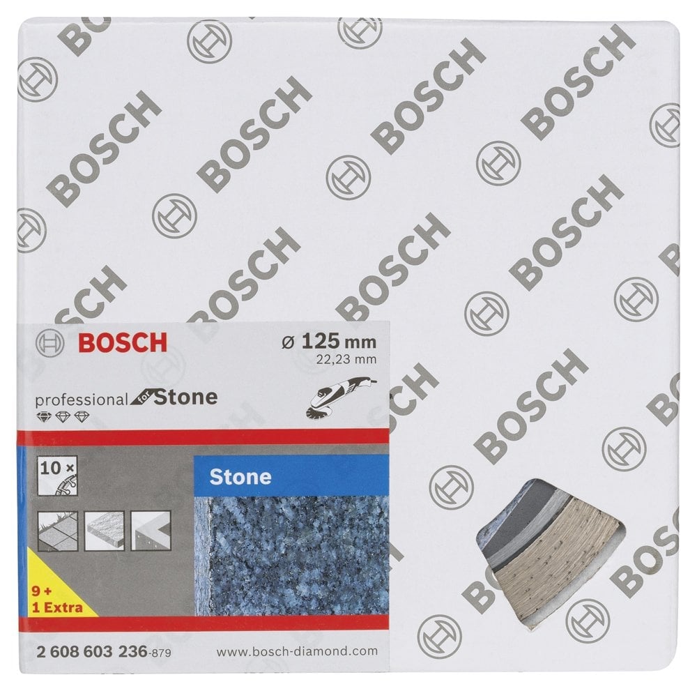 Bosch - Standard Seri Taş İçin, 9+1 Elmas Kesme Diski Set 125mm - Resim 2
