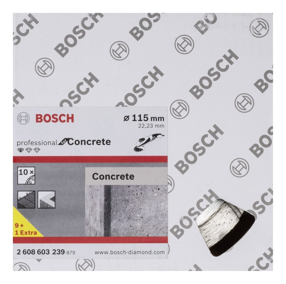 Bosch - Standard Seri Beton İçin, 9+1 Elmas Kesme Diski Set 115 mm - Resim 2