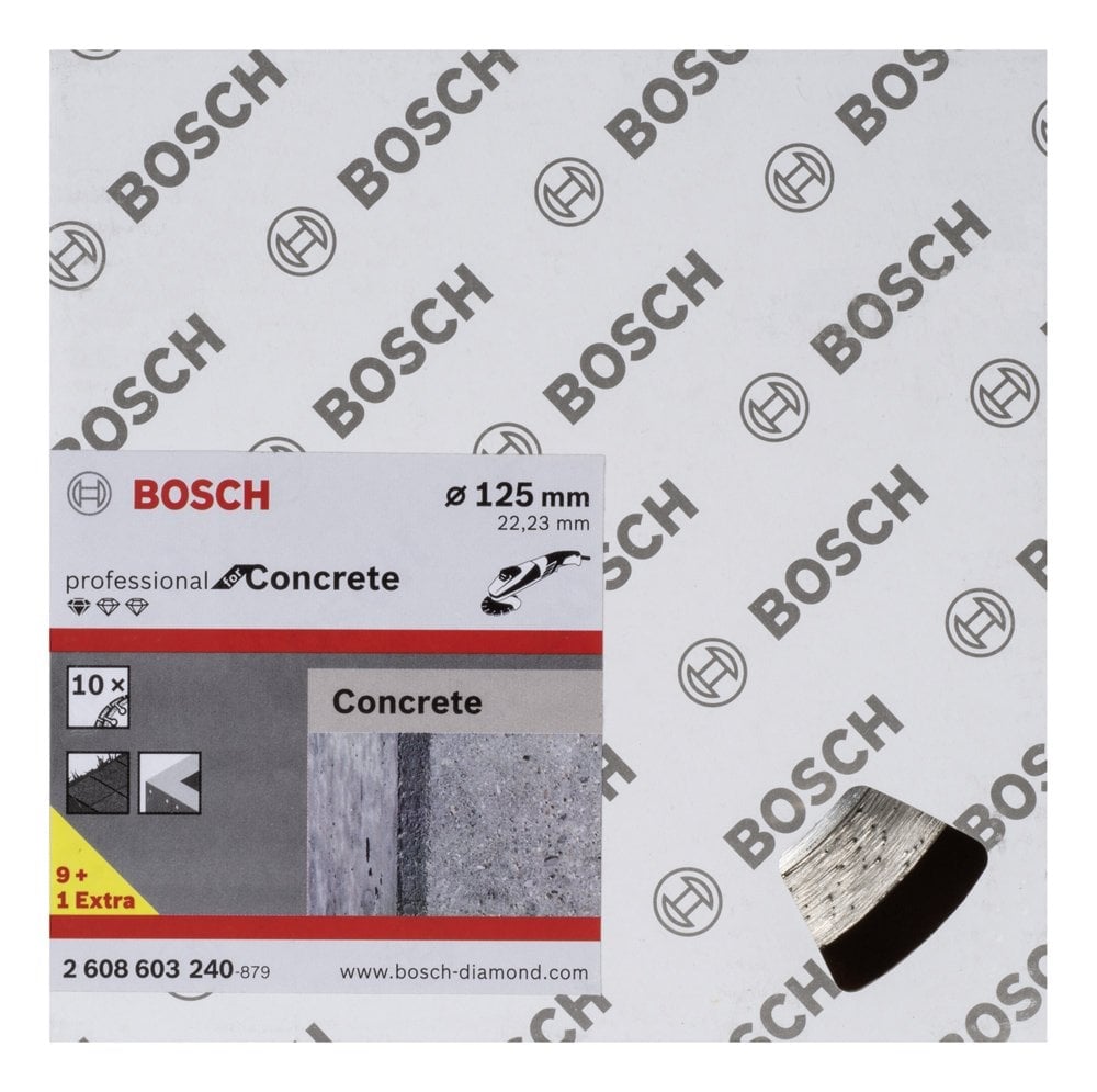 Bosch - Standard Seri Beton İçin, 9+1 Elmas Kesme Diski Set 125 mm - Resim 2