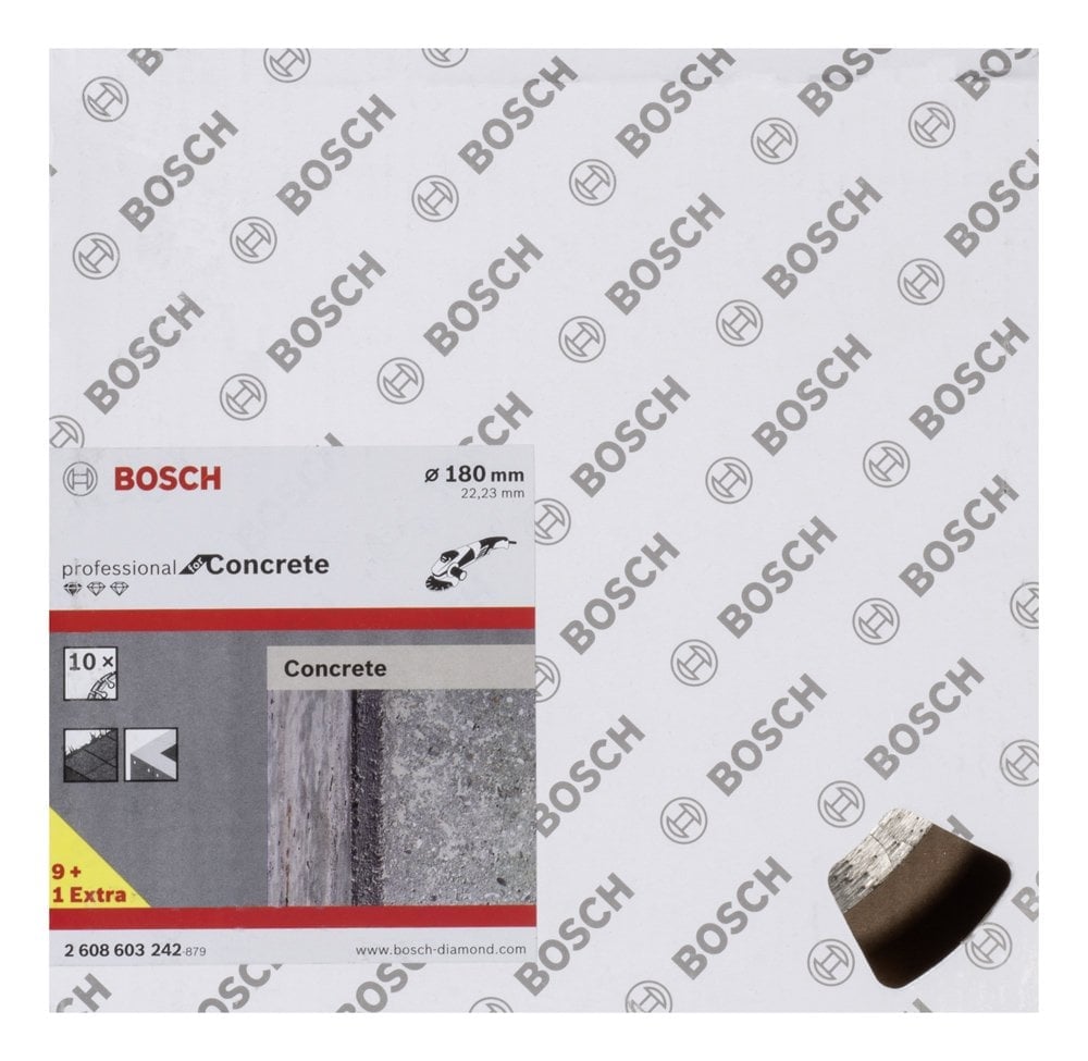 Bosch - Standard Seri Beton İçin, 9+1 Elmas Kesme Diski Set 180 mm - Resim 2