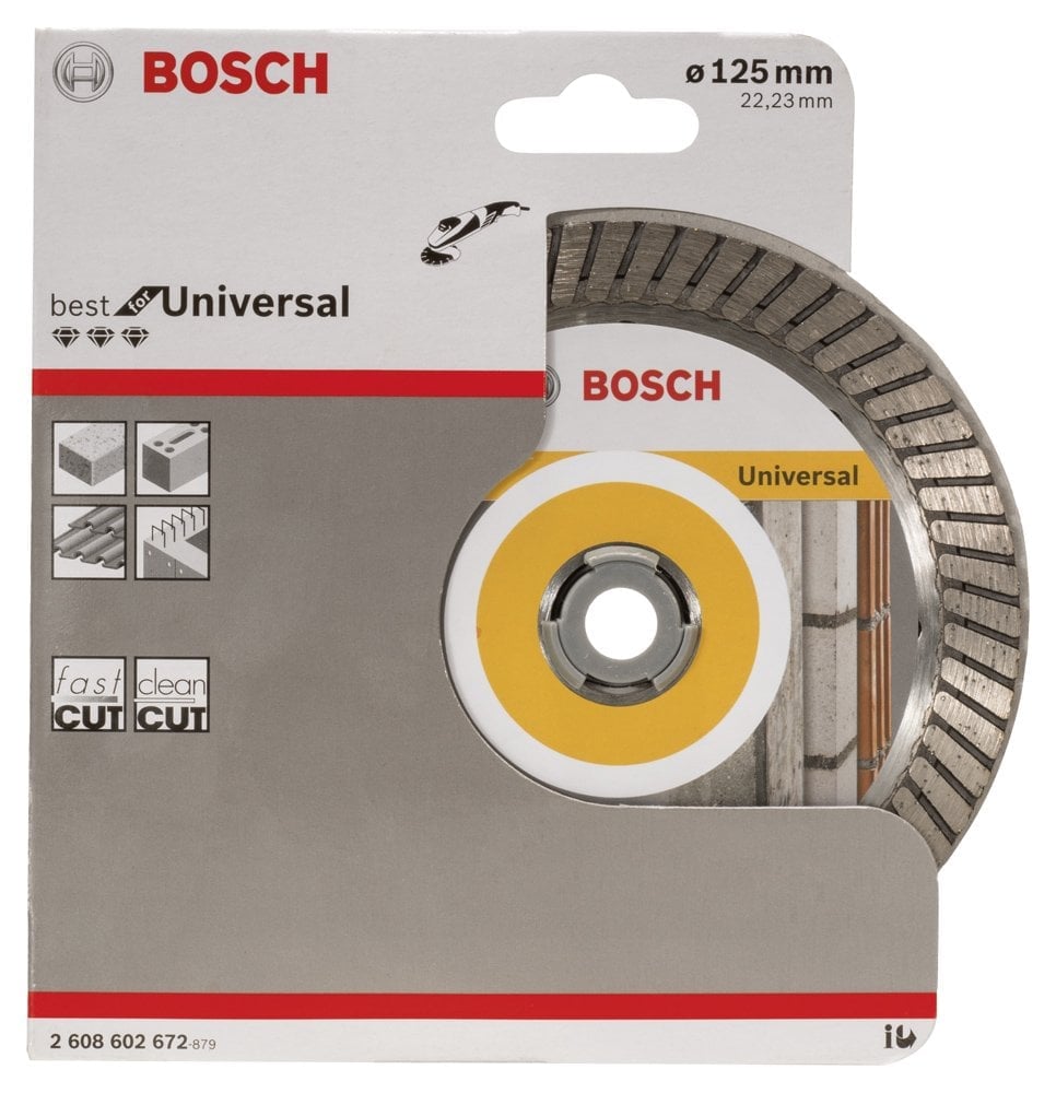 Bosch - Best Serisi Genel Yapı Malzemeleri İçin Turbo Segmanlı Elmas Kesme Diski 125 mm - Resim 2