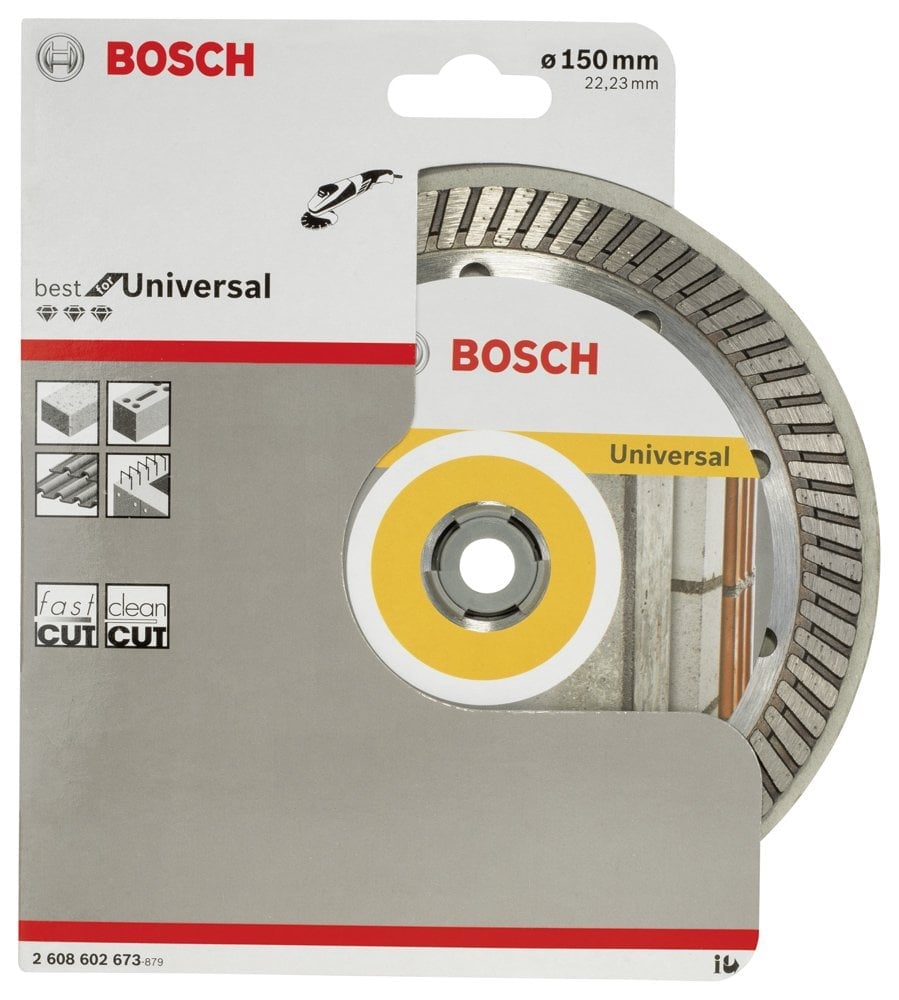 Bosch - Best Serisi Genel Yapı Malzemeleri İçin Turbo Segmanlı Elmas Kesme Diski 150 mm - Resim 2