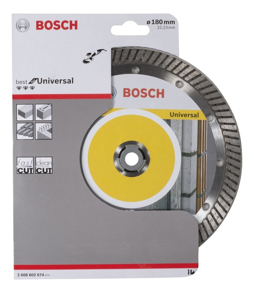Bosch - Best Serisi Genel Yapı Malzemeleri İçin Turbo Segmanlı Elmas Kesme Diski 180 mm - Resim 2