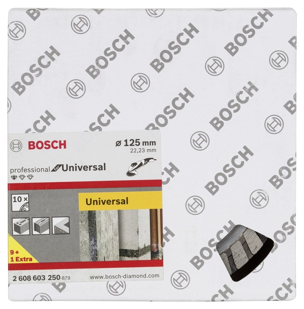 Bosch - Standard Seri Genel Yapı Malzemeleri İçin Turbo Segmanlı 9+1 Elmas Kesme Diski Set 125 mm - Resim 2