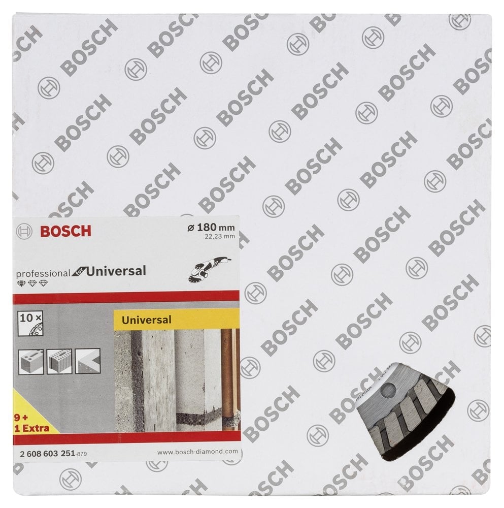 Bosch - Standard Seri Genel Yapı Malzemeleri İçin Turbo Segmanlı 9+1 Elmas Kesme Diski Set 180 mm - Resim 2