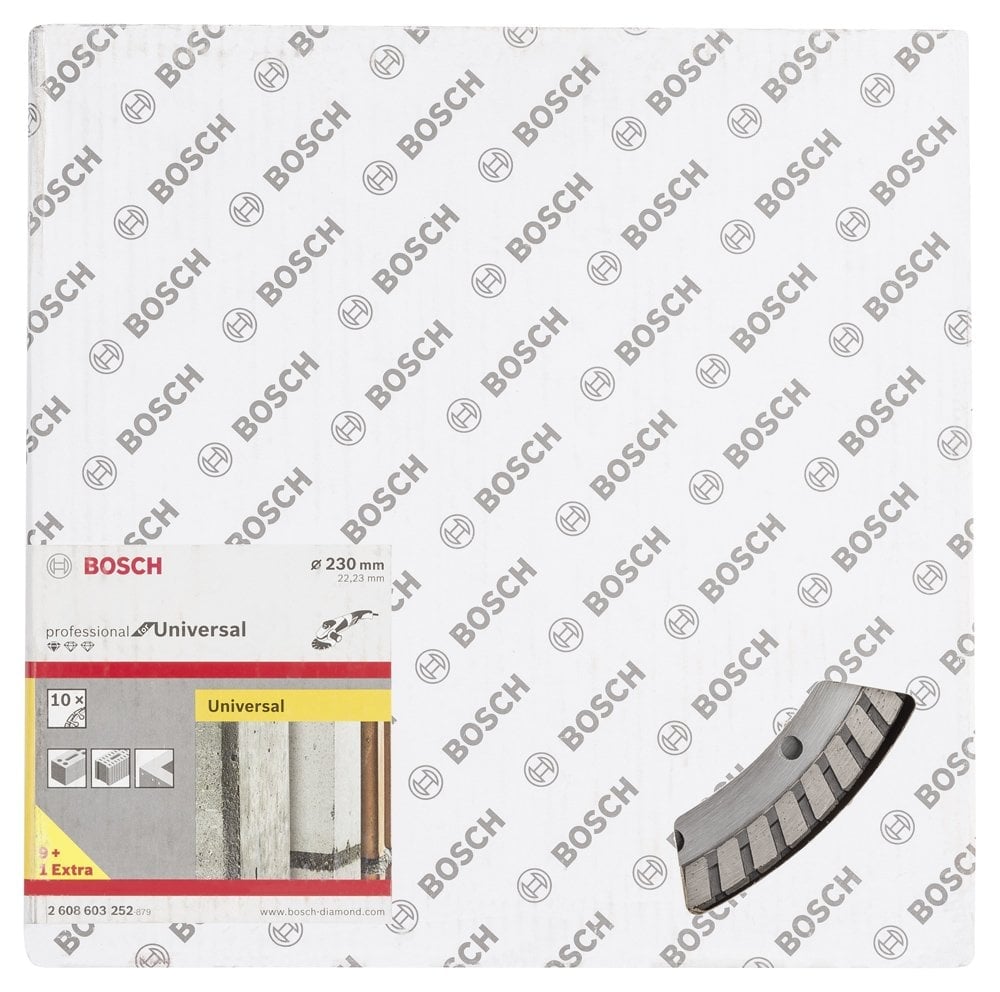 Bosch - Standard Seri Genel Yapı Malzemeleri İçin Turbo Segmanlı 9+1 Elmas Kesme Diski Set 230 mm - Resim 2