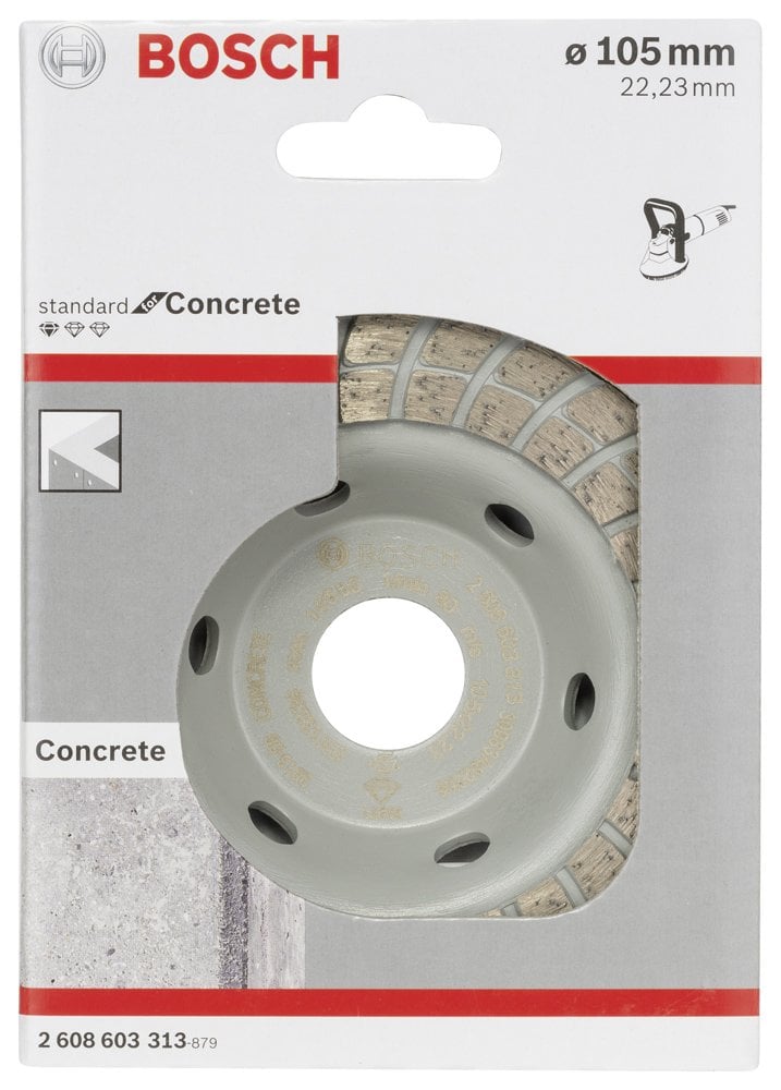 Bosch - Standard Seri Beton İçin Elmas Çanak Disk Turbo 105 mm - Resim 2