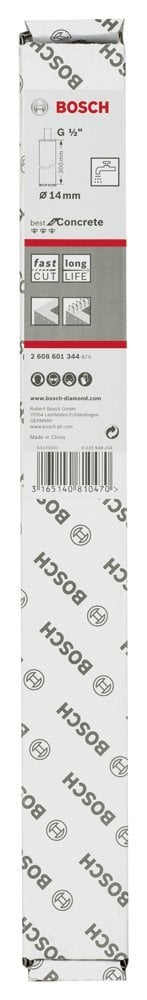 Bosch - Best Serisi Beton İçin 1/2'' Girişli Elmas Sulu Karot Ucu 14 mm - Resim 2