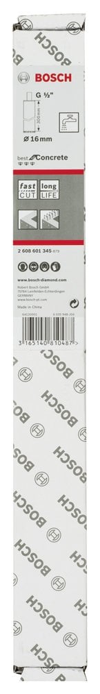 Bosch - Best Serisi Beton İçin 1/2'' Girişli Elmas Sulu Karot Ucu 16 mm - Resim 2
