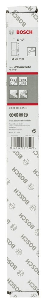 Bosch - Best Serisi Beton İçin 1/2'' Girişli Elmas Sulu Karot Ucu 20 mm - Resim 2