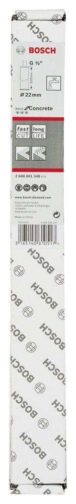 Bosch - Best Serisi Beton İçin 1/2'' Girişli Elmas Sulu Karot Ucu 22 mm - Resim 2