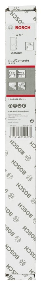 Bosch - Best Serisi Beton İçin 1/2'' Girişli Elmas Sulu Karot Ucu 35 mm - Resim 2