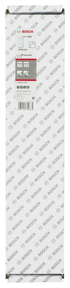 Bosch - Best Serisi Beton İçin 1 1/4'' UNC Girişli Elmas Sulu Karot Ucu 92 mm - Resim 2